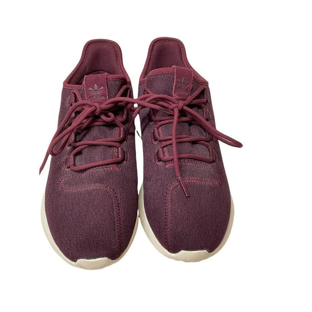 Women Size 9.5 Adidas Tubular Shadow Maroon 2017 - Picture 5 of 6